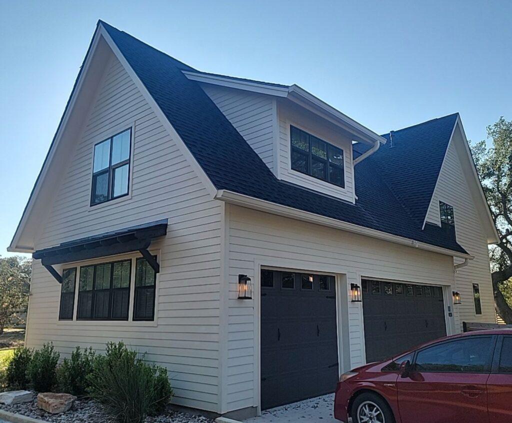 Action Exteriors roofing and trim job.